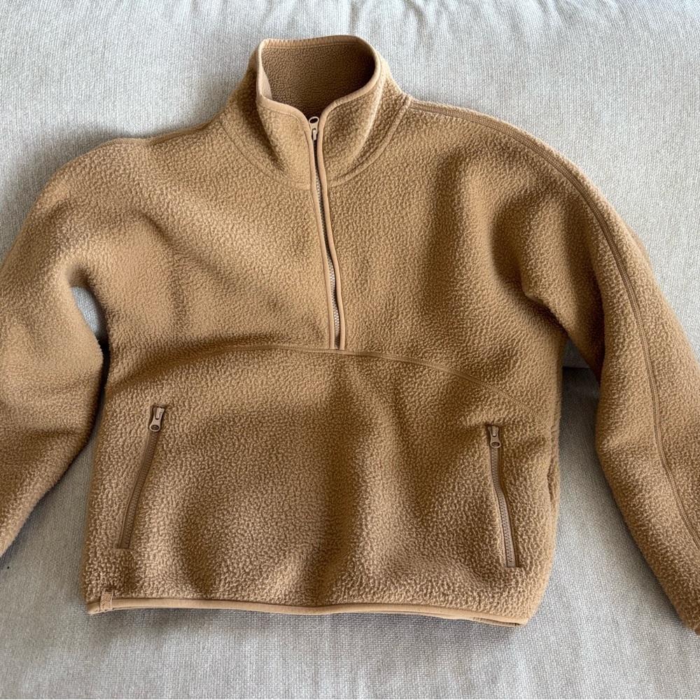 Cozy Tan Fleece Pullover